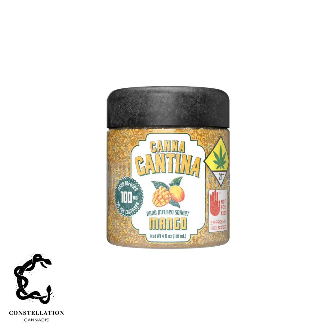 Mango [4oz] (100mg) | Canna Cantina - Canna Cantina Sorbet