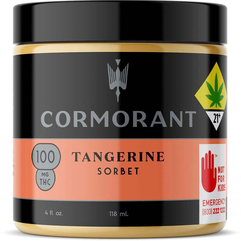 4 oz. Tangerine Sorbet - 100 mg THC | Cormorant - Sorbet