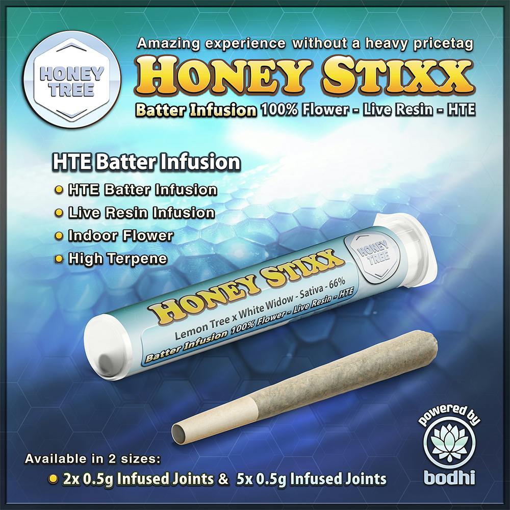 Maui Waui x Jack Herer OG [.5g] | Honey Tree - Honey Stixx 5pk - Batter Infusion - Full Flower - ...