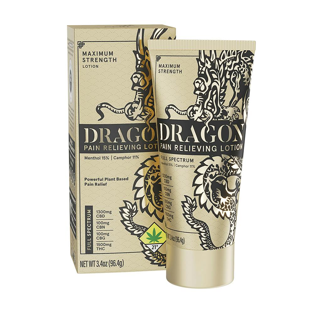 Maximum Strength [3.4oz] (1300mg CBD/1500mg THC/100mg CBN/100mg CBG) | Ceres - Dragon Lotion
