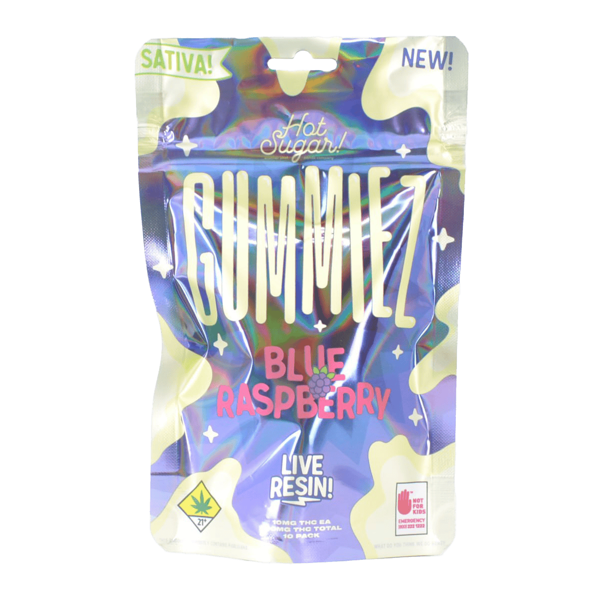 Blue Raspberry - Sativa [10pk] (100mg)