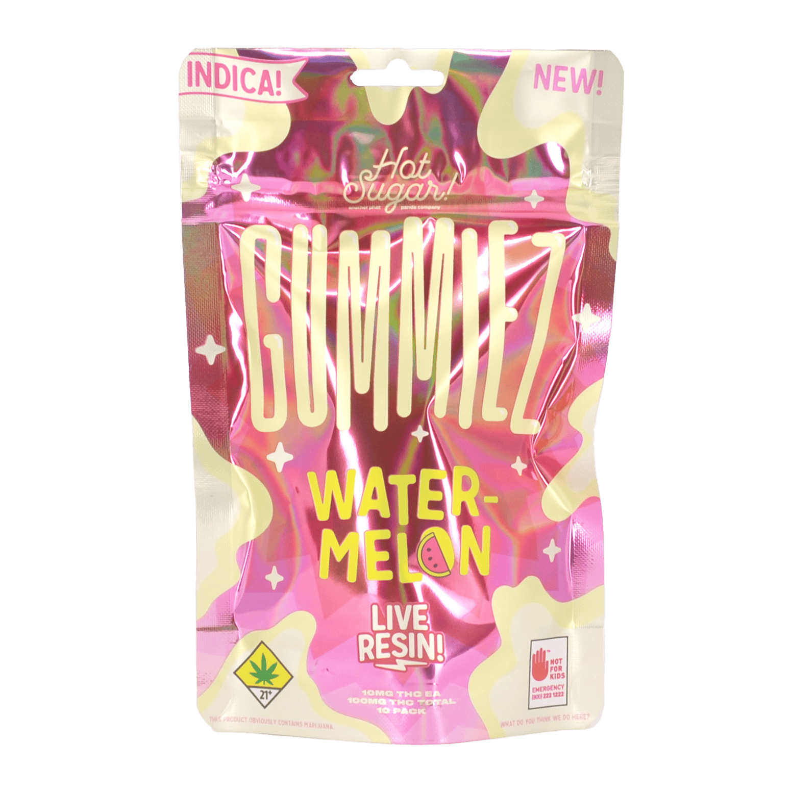 Watermelon - Indica [10pk] (100mg) | Hot Sugar - Live Resin Gummiez
