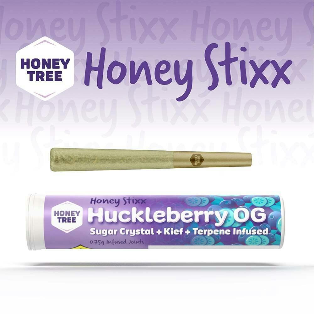 Huckleberry OG [.75g] | Honey Tree - Honey Stixx 1pk - Sugar Crystal + Kief + Terpene Infused