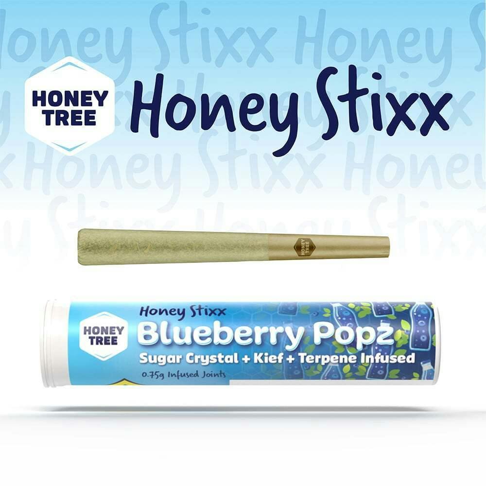Blueberry Popz [.75g] | Honey Tree - Honey Stixx 1pk - Sugar Crystal + Kief + Terpene Infused