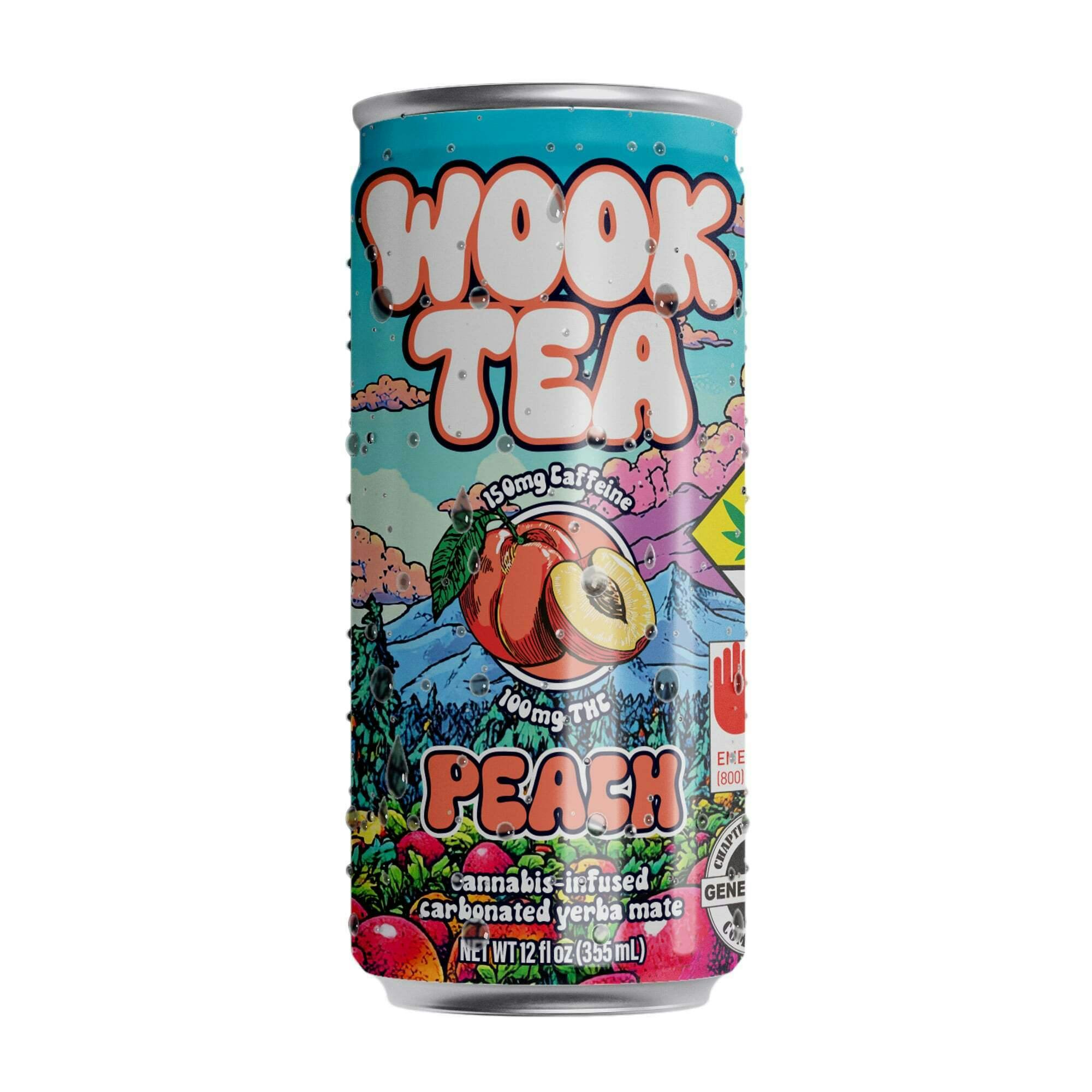 Peach + Caffeine [12 fl oz] (100mg) | Wook Tea - Tea