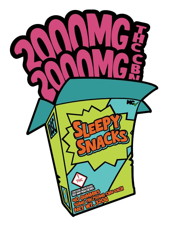 Sleepy Snacks High CBN Sleep Gummies 2000mg