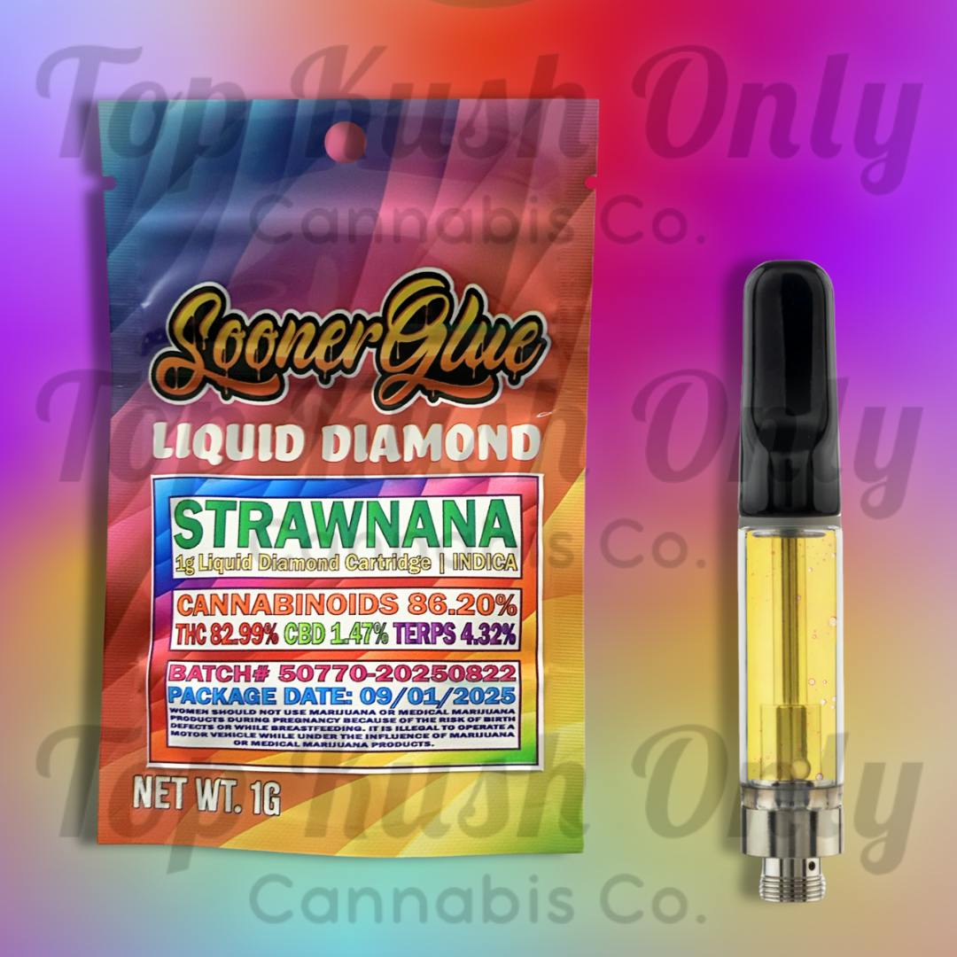 1g Liquid Diamond Cartridge - Strawnana | Indica - 1g