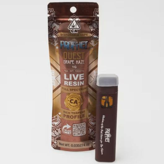 Quest Live Resin 1G Vape -- Grape Haze
