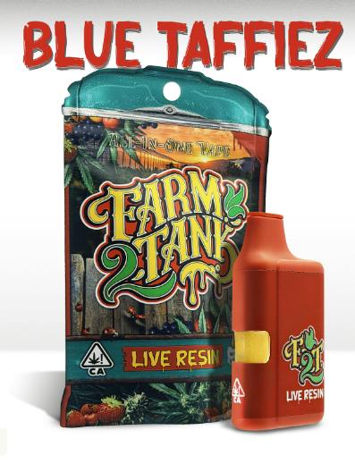 FARM 2 TANK - Blue Taffiez Live Resin Disposable 1g*ALL PRICES INCLUDE TAX*
