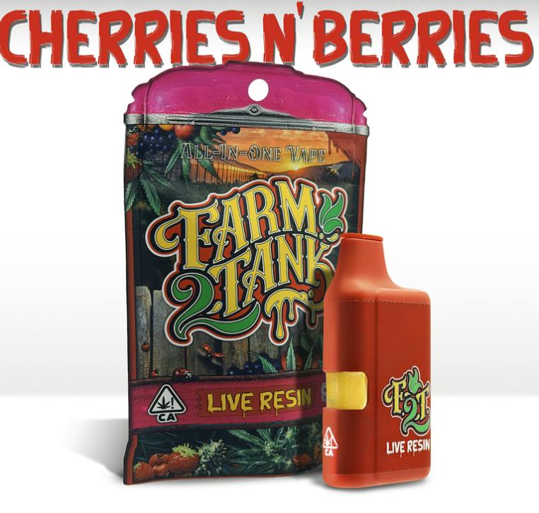 FARM 2 TANK - Cherries N Berries Live Resin Disposable*ALL PRICES INCLUDE TAX*