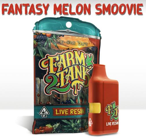 FARM 2 TANK - FANTASY MELON SMOOVIE LIVE RESIN DISPO 1G *ALL PRICES INCLUDE TAX*