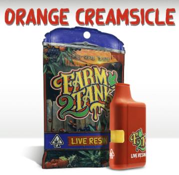 FARM 2 TANK - ORANGE CREAMSICLE LIVE RESIN DISPO 1G *ALL PRICES INCLUDE TAX*