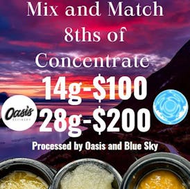 Mix and Match 8ths of Concentrate