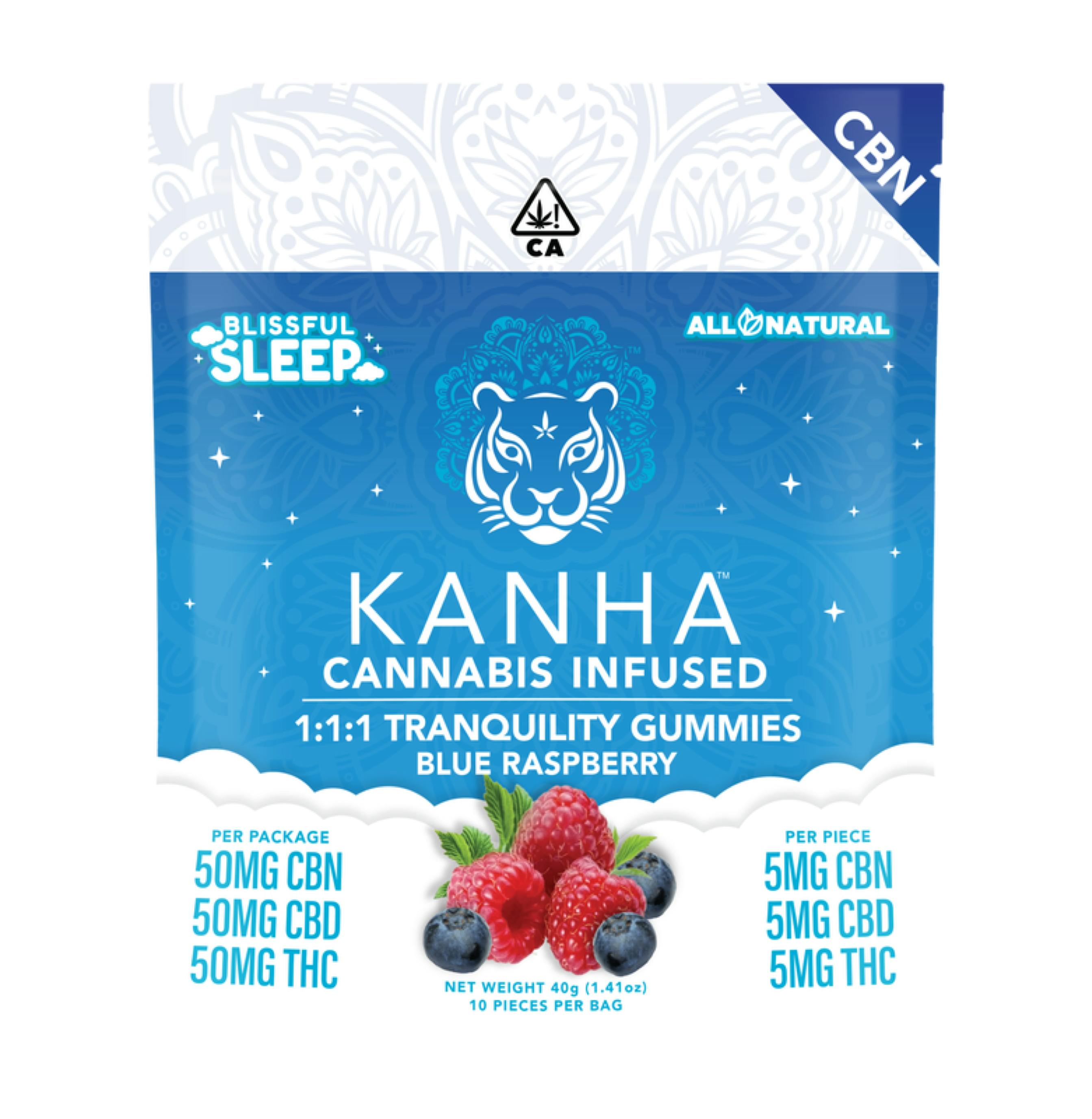 Kanha Gummies: Kanha Gummies CBD/CBN Tranquility 1:1:1 100mg