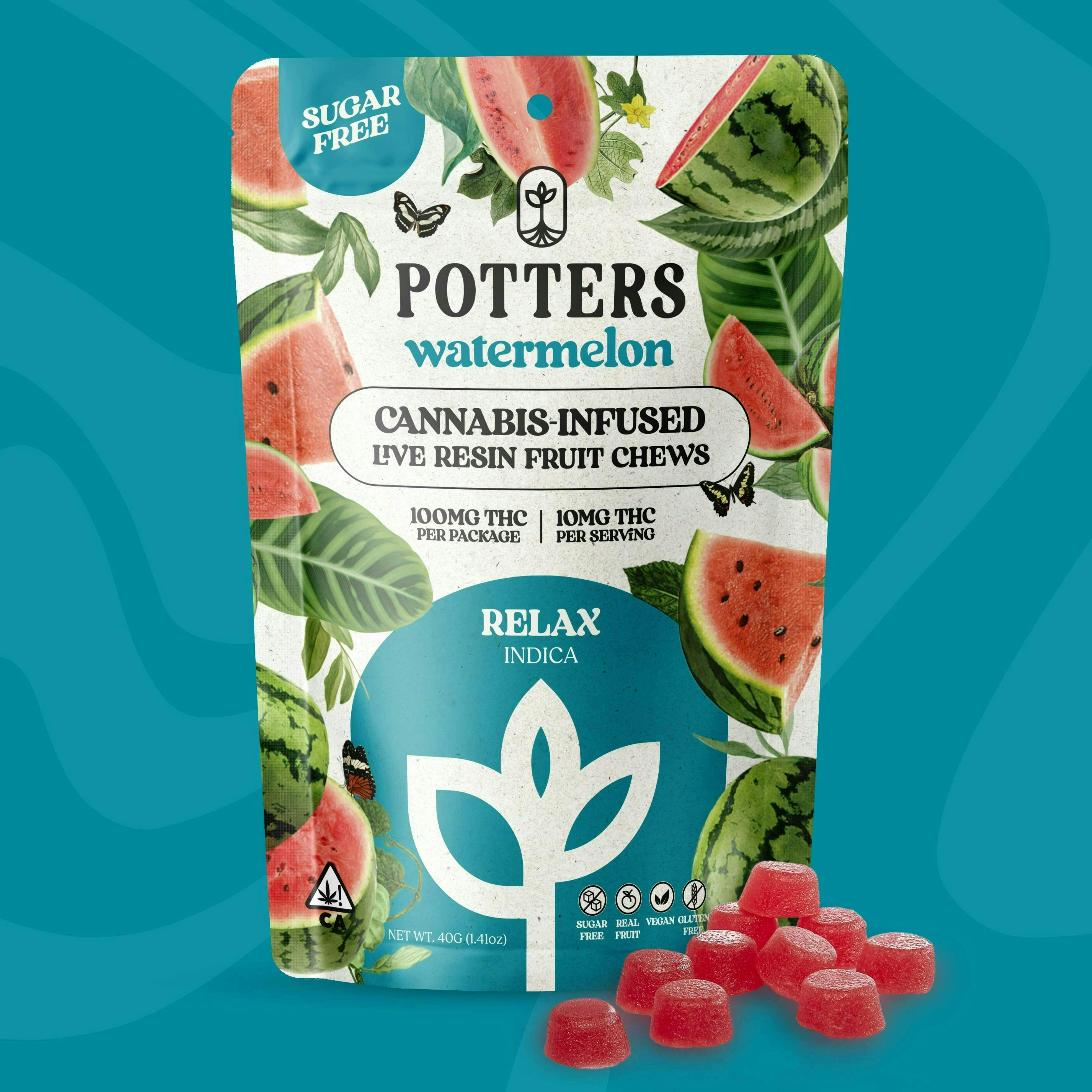 Potters: Lr Fruit Chews Watermelon
