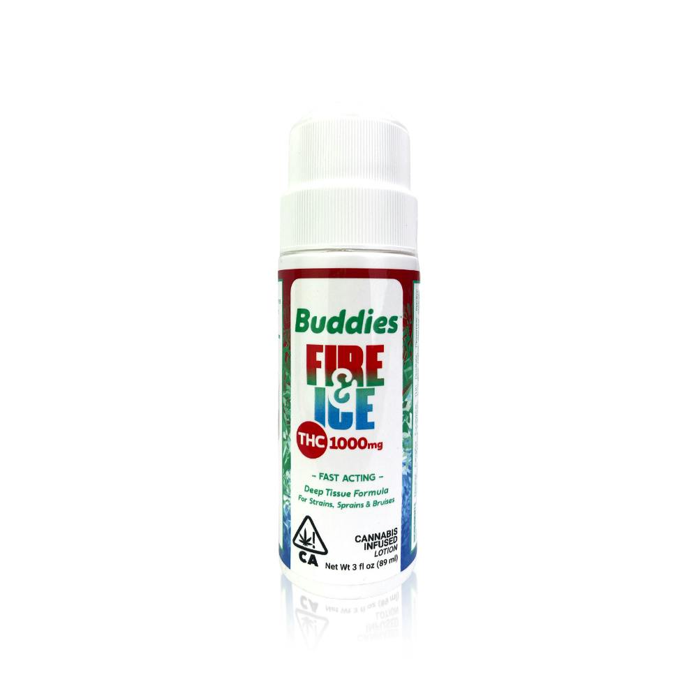 Buddies Roll On Fire & Ice Topical CBD/THC 1:1 3oz 1000mg