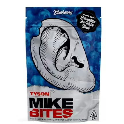 Tyson Solventless Mike Bites Gummies Blueberry 100mg