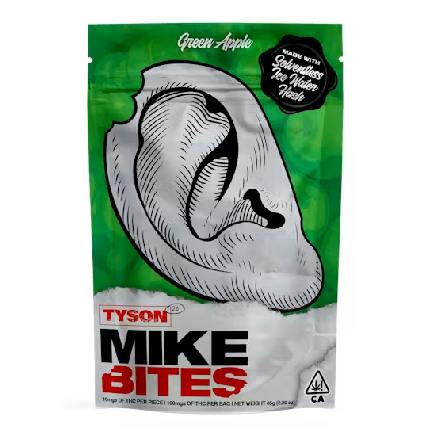 Tyson Solventless Mike Bites Gummies Green Apple 100mg