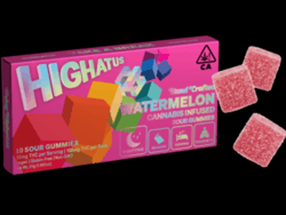 SOUR WATERMELON: Sour Watermelon (I) - 100MG Gummies