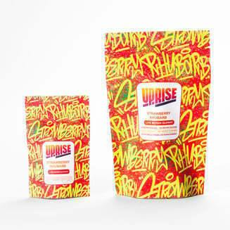 Strawberry Rhubarb [10pk] (100mg) | Uprise Cannabis - Live Rosin Gummies