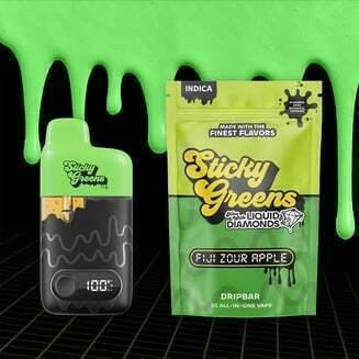 Fiji Zour Apple [2000mg] | Sticky Greens - Liquid Diamonds Disposable