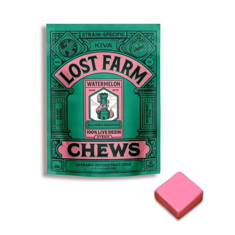 Watermelon x Slurricrasher [2pk] (20mg) | Lost Farm - Live Resin Fruit Chews