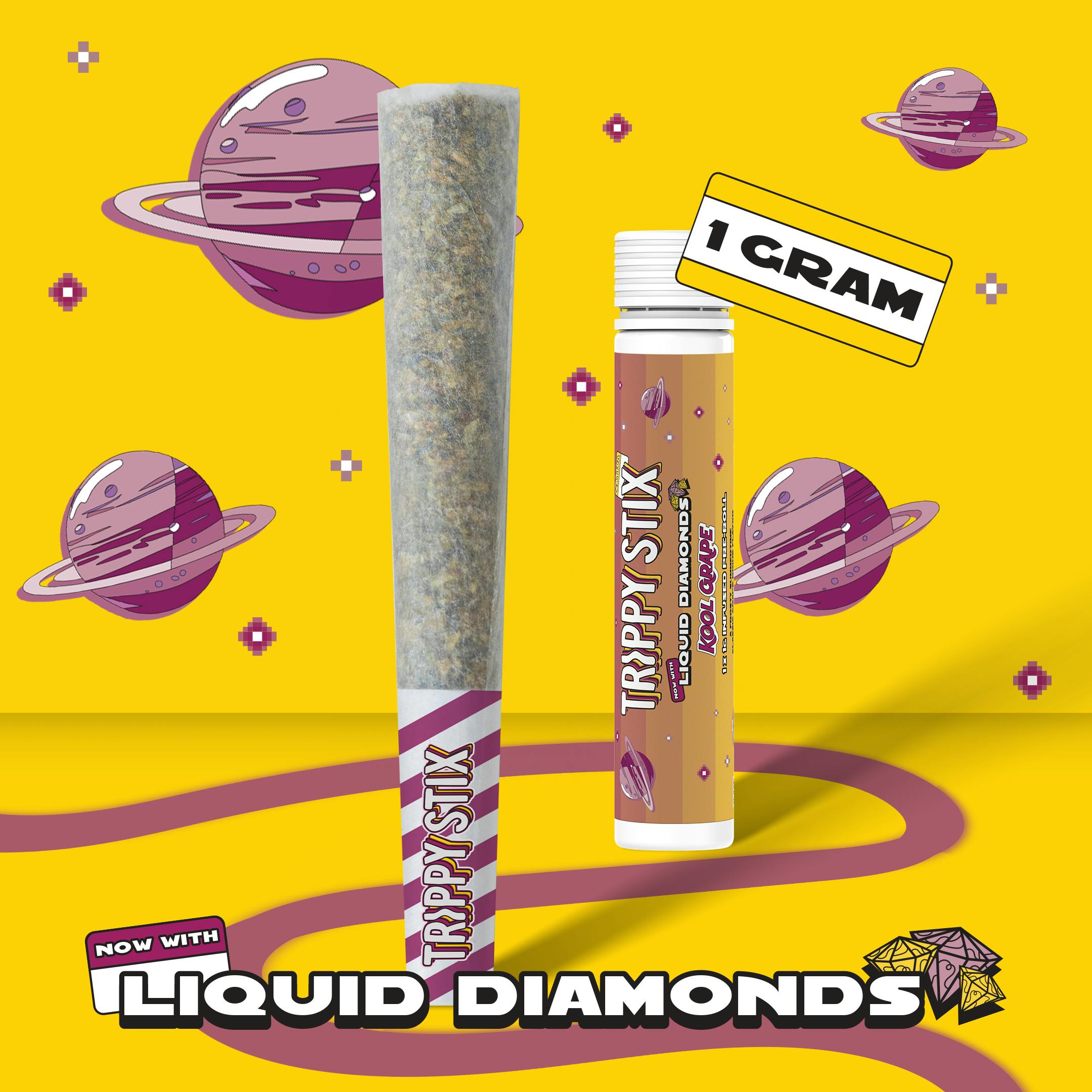 Kool Grape [1g] | Trippy Sips - Liquid Diamond Infused Pre-Roll
