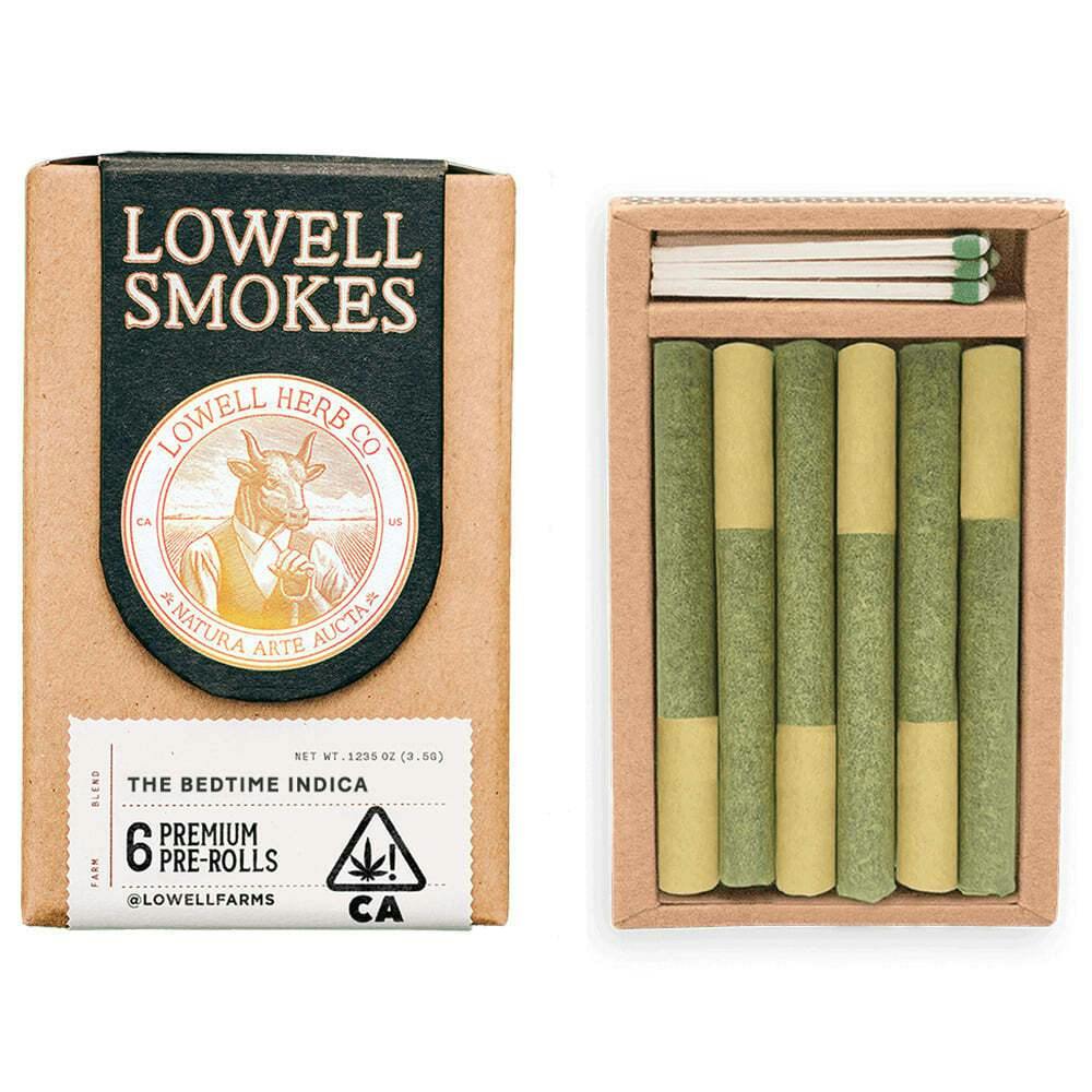 The Bedtime Indica [.6g each / 3.6g total] | Lowell Herb Co - 6 Pack Smokes