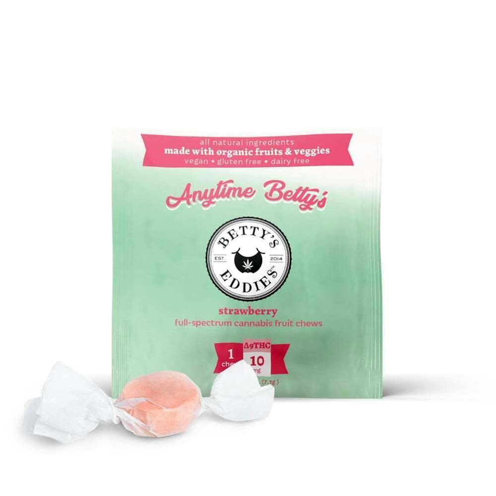 Anytime Betty's - Strawberry [1pk] (50mg THC) | Betty's Eddies - Fruit Chews