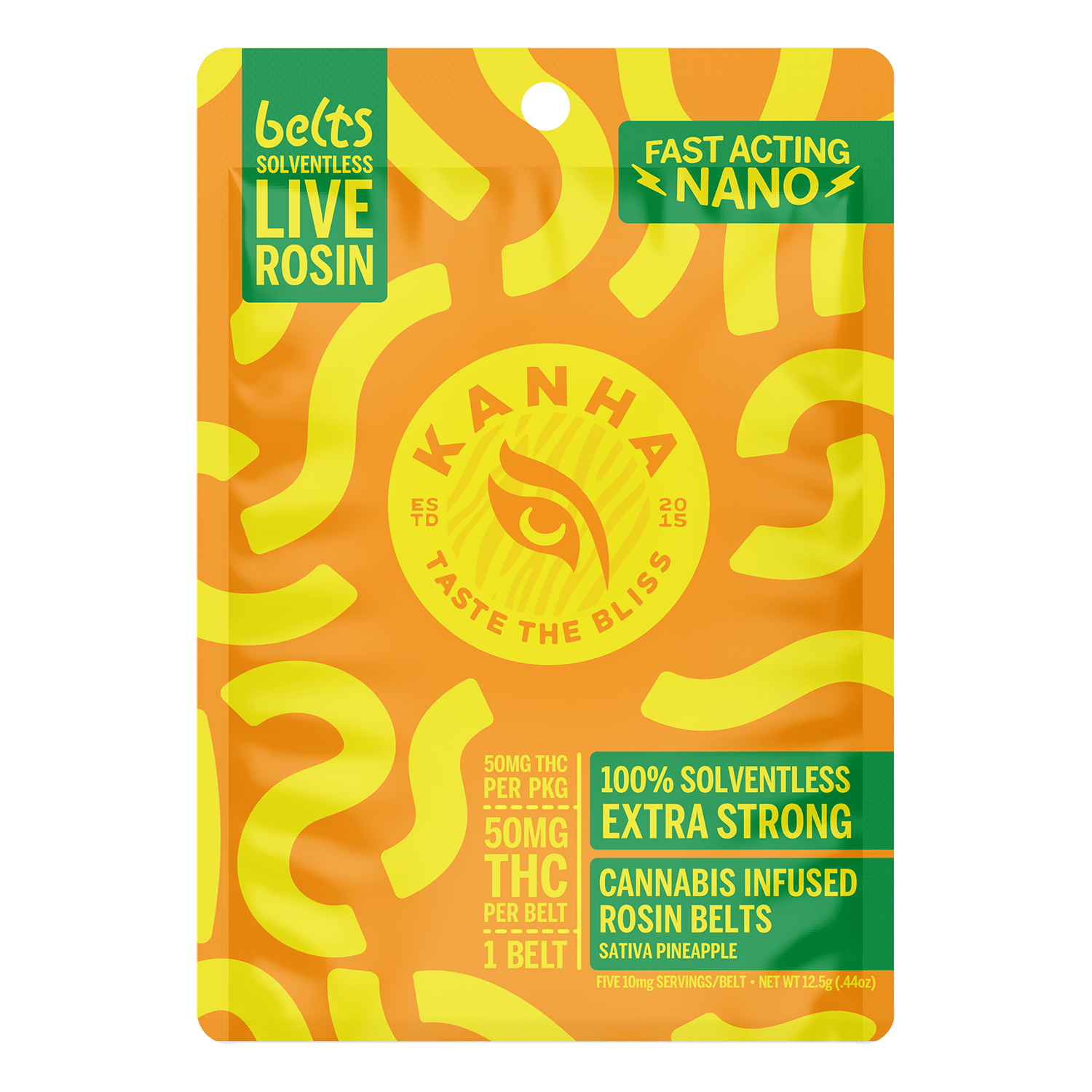 Pineapple Live Rosin Belt - Sativa [1pk] (50mg) | KANHA - Gummy Belt