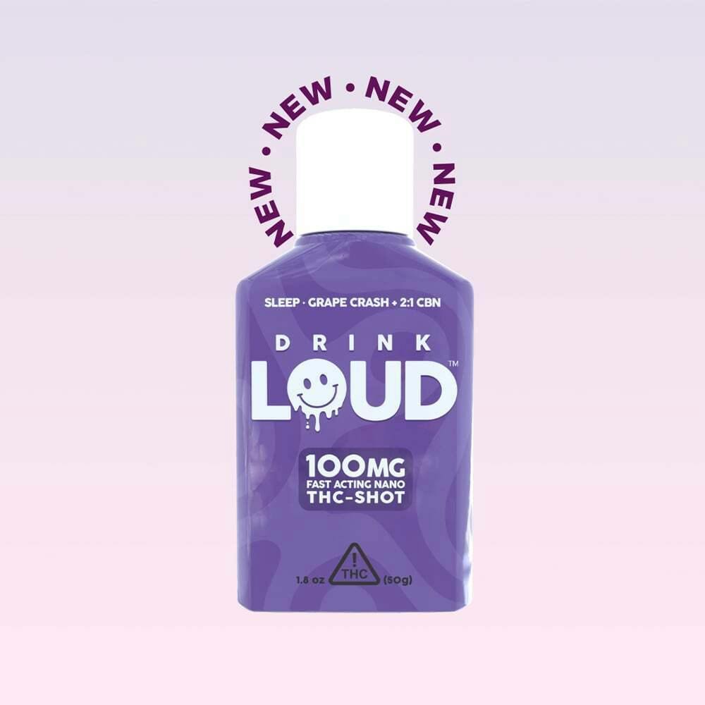 Grape Crash - Sleep (100mg THC + 50mg CBN) | Drink Loud - Sleep Shot