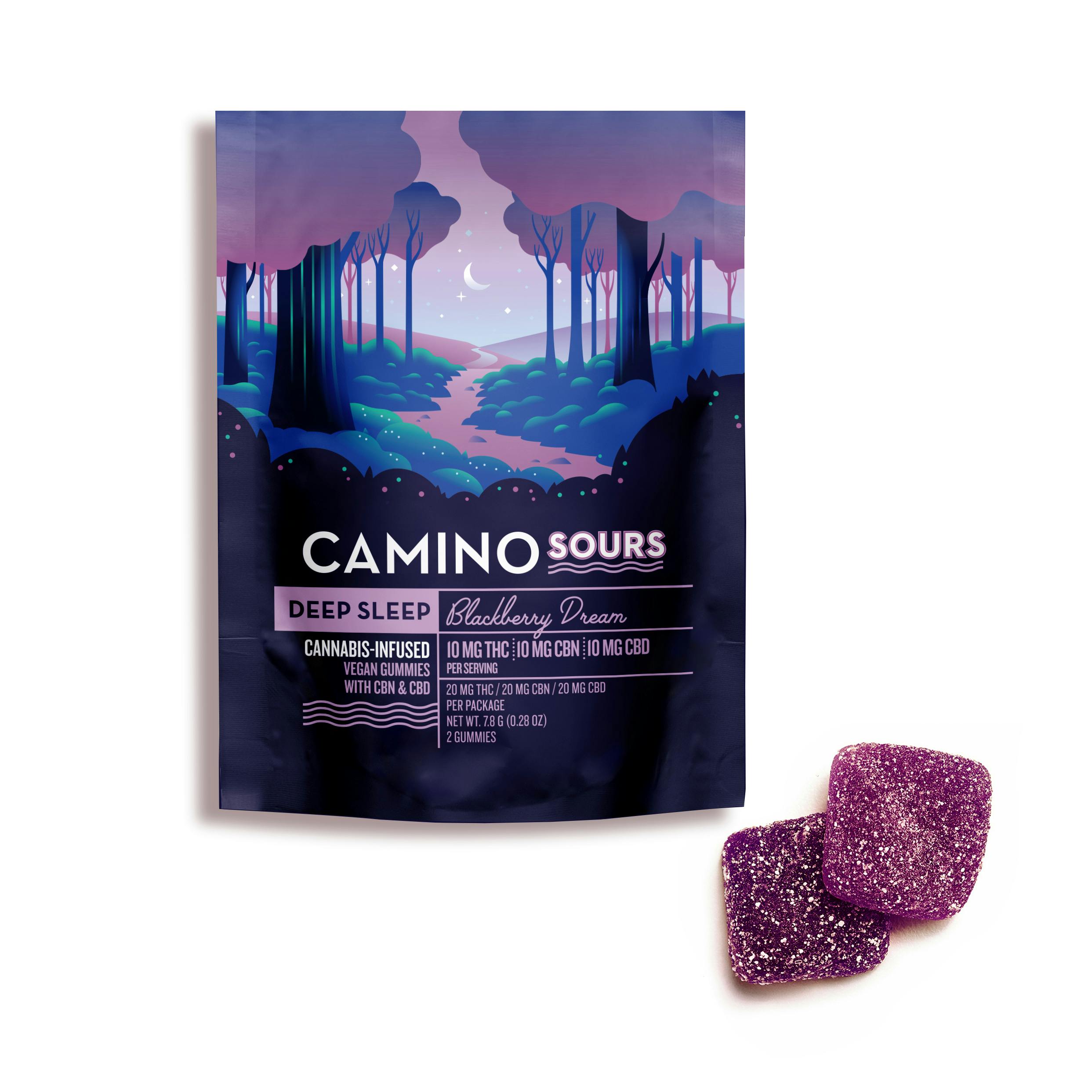 1:1:1 'Deep Sleep' Blackberry Dream [2pk] (20mg CBD/20mg THC/20mg CBN) | Camino - Sour Gummies
