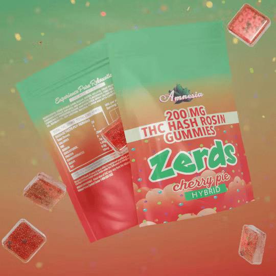 AMNESIA | CHERRY PIE | HASH ROSIN INFUSED GUMMIES | 200MG