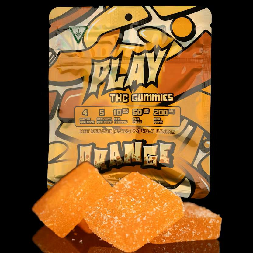 PLAY | ORANGE | ROSIN INFUSED GUMMIES | 200MG