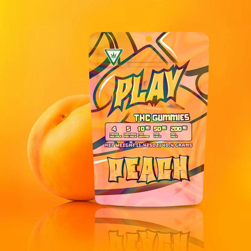 PLAY | PEACH | INFUSED GUMMIES | 200MG