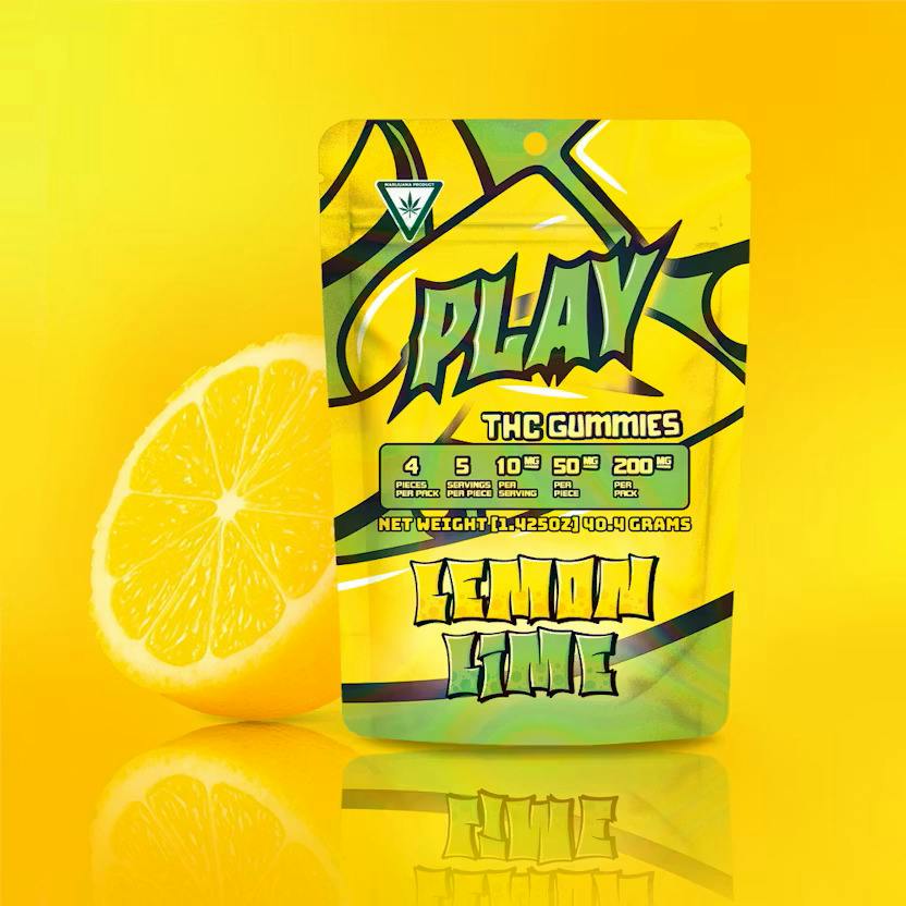 PLAY | LEMON LIME | INFUSED GUMMIES | 200MG