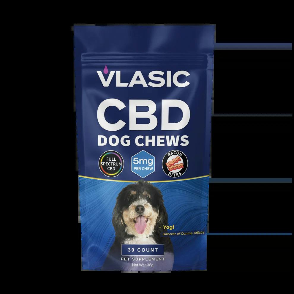VLASIC LABS | CBD BEEF FLAVORED DOG CHEWS (30 COUNT) | 5MG