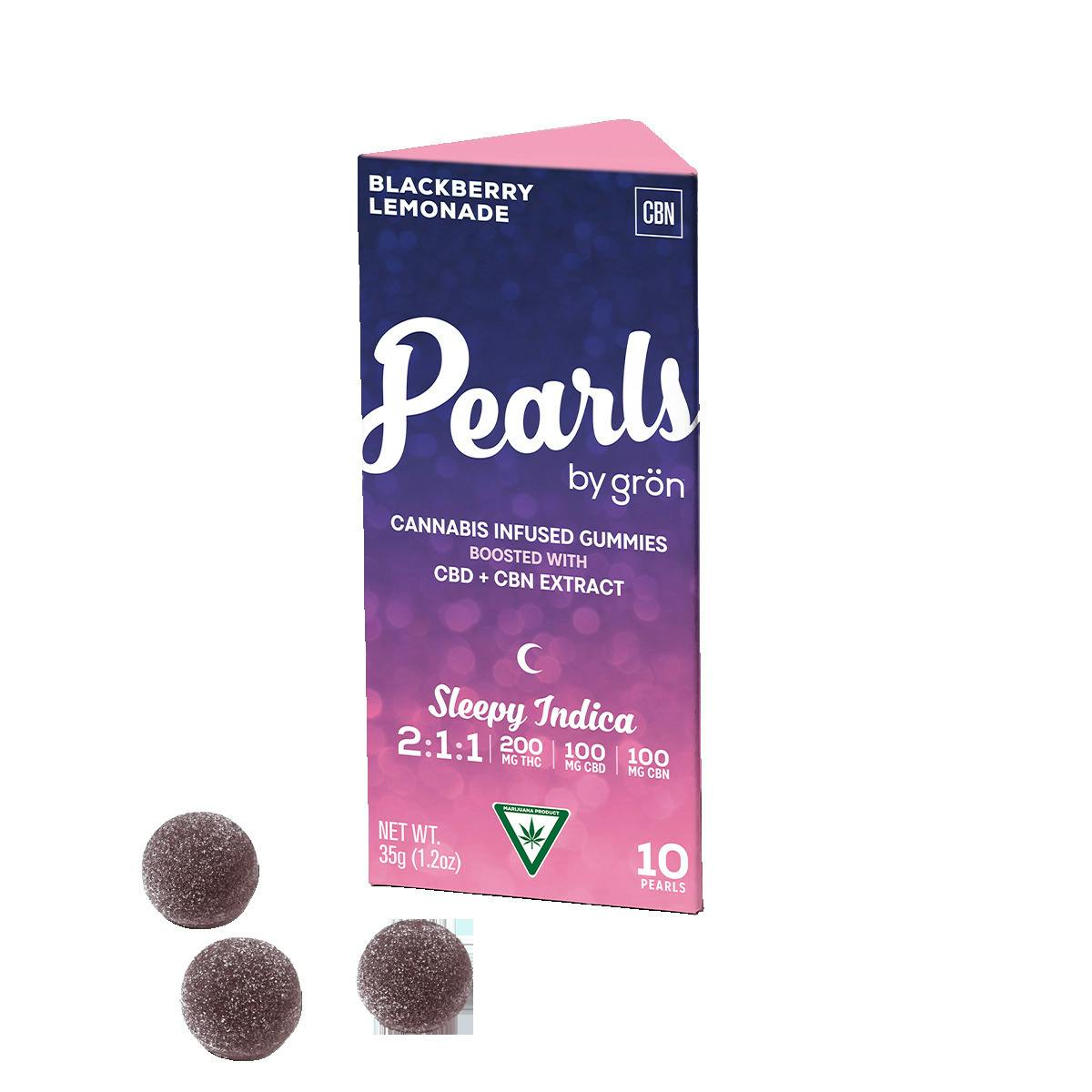 PEARLS | BLACKBERRY LEMONADE | 1:1:1 - THC:CBD:CBN | CANNABIS INFUSED GUMMIES | 200MG