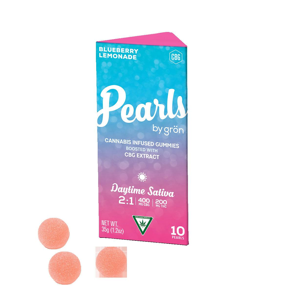PEARLS | BLUEBERRY LEMONADE | 2:1 - CBG:THC | CANNABIS INFUSED GUMMIES | 200MG