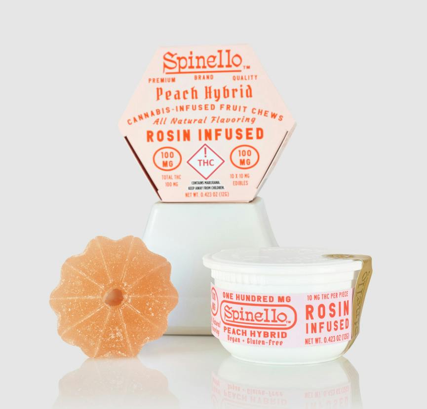Spinello - Peach (H) - 100mg Live Rosin Fruit Chews