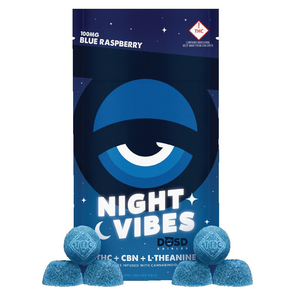 DOSD - Blue Raspberry Night Vibes NANO BITES - 2000mg + CBN