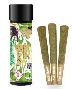 Cali-Blaze Tarantula - Green Apple (Durban Cookies) - 3pk Infused Joints (3g Total)