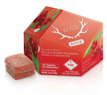 Wyld - Sour Cherry Indica - 100mg Gummies