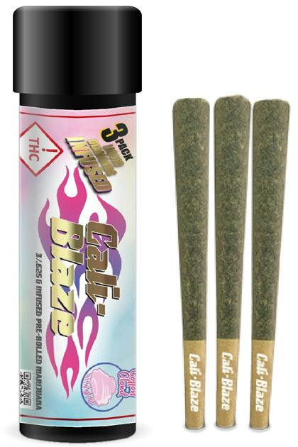 Cali-Blaze - Cotton Cloud (White 99) 3pk Infused Joints - 1
