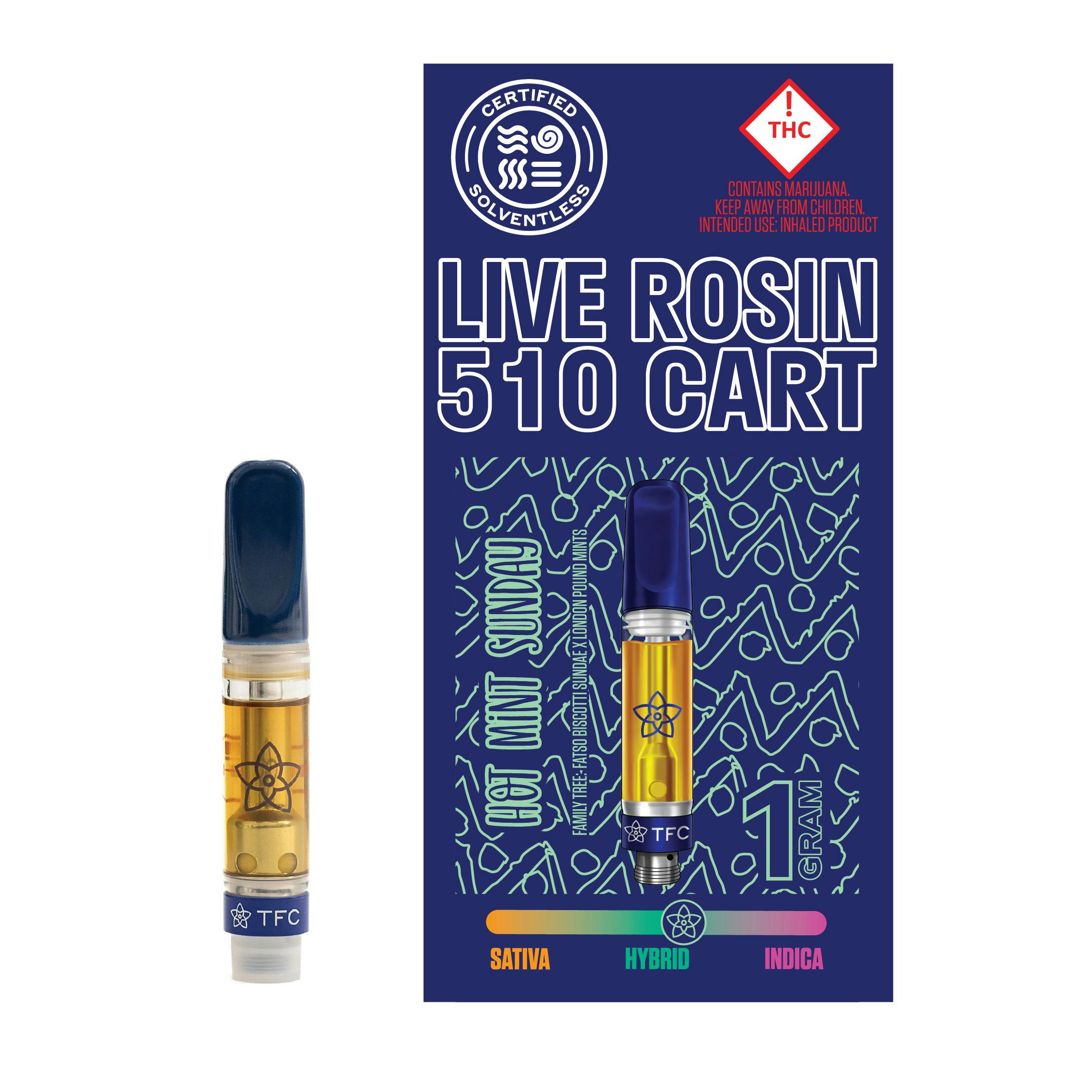 The Flower Collective - Hot Mint Sunday (H) - 1g First Press Rosin Cartridge