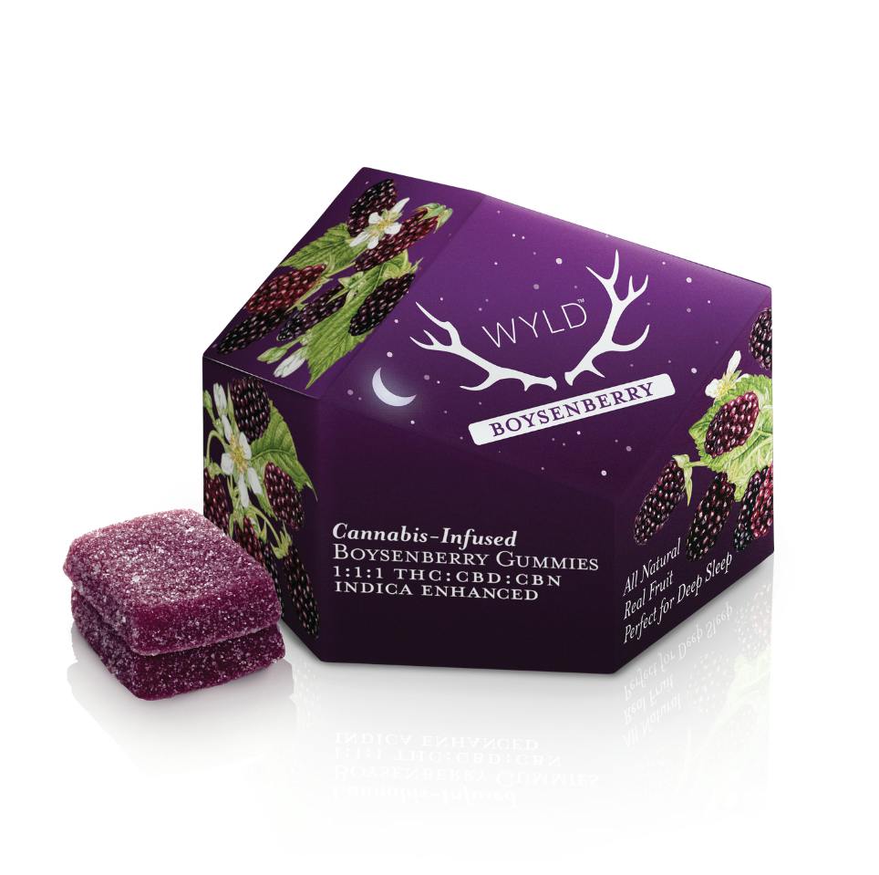 Wyld - Boysenberry 1:1:1 (CBN/CBD/THC) Gummies - 100mg