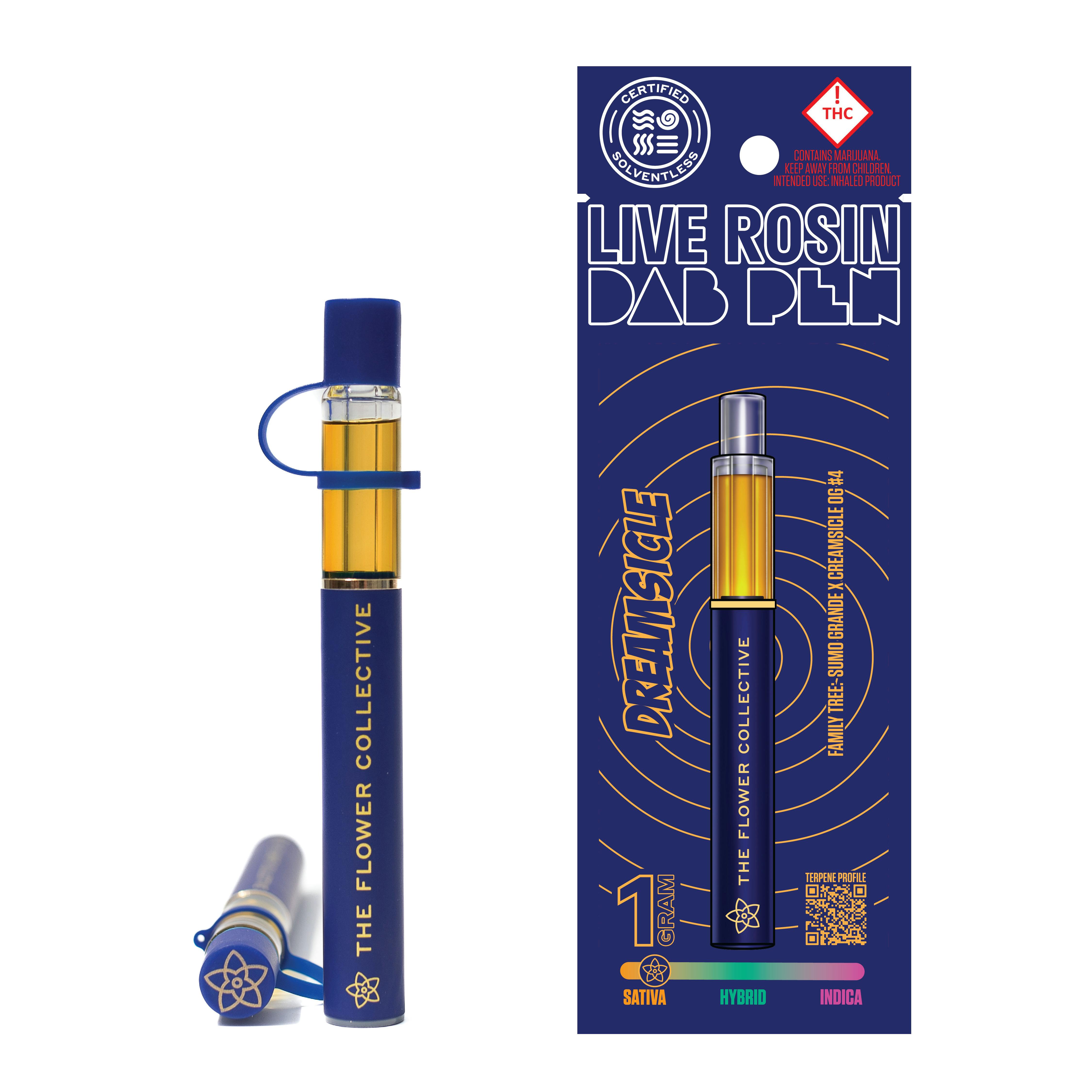 The Flower Collective - Dreamsicle (S) - 1g First Press Live Rosin Dab Pen