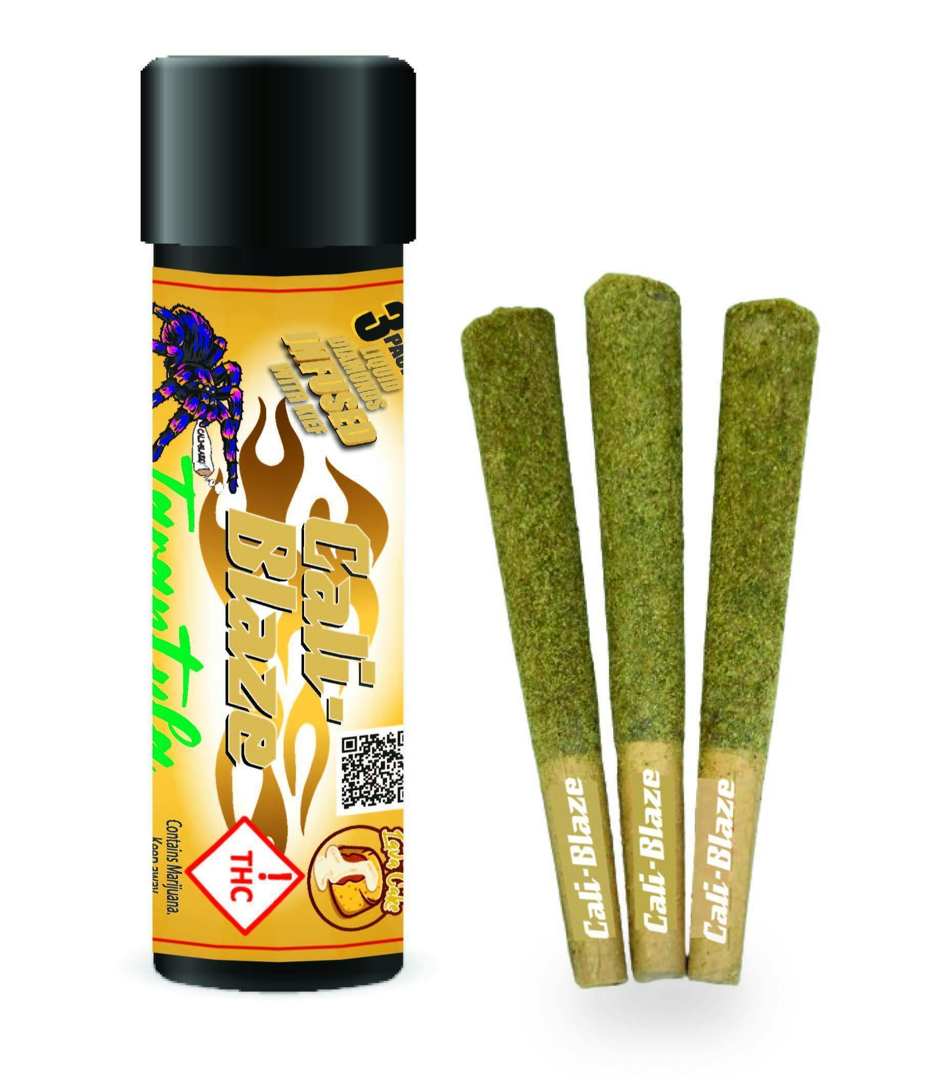 Cali-Blaze Tarantula - Vanilla Lava Cake (Boss Mints) - 3pk Infused Joints (3g Total)