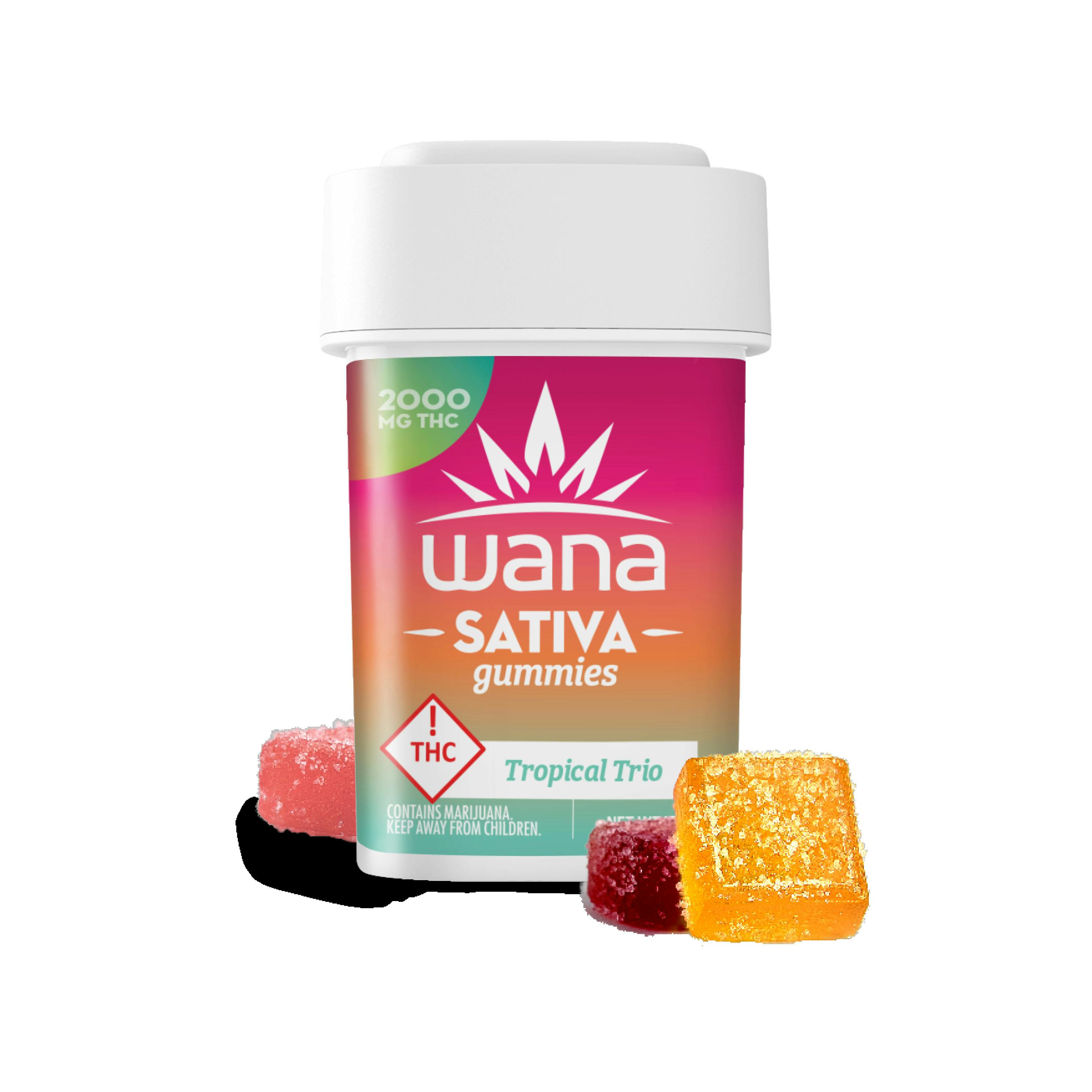 Wana - Tropical Trio (S) - 2000mg High Dose Gummies