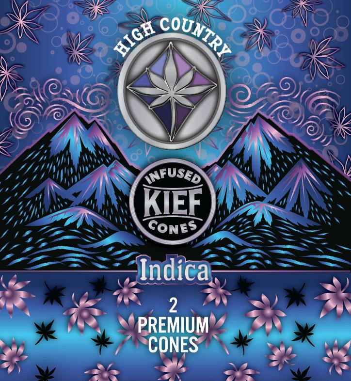 High Country Cones - Poontang Pie (I) - 2pk Kief-Infused Cones (1g Total)